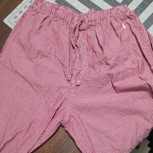 Polo Ralph Lauren Red and White Striped Sleepwear